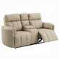 Elison Beige Microfiber 2 Pc Sofa Set