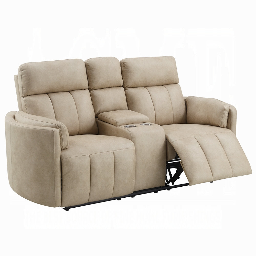 Elison Beige Microfiber 2 Pc Sofa Set