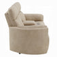 Elison Beige Microfiber 2 Pc Sofa Set