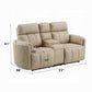 Elison Beige Microfiber 2 Pc Sofa Set