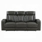 Taddeo Power Motion Gray Sofa & Loveseat