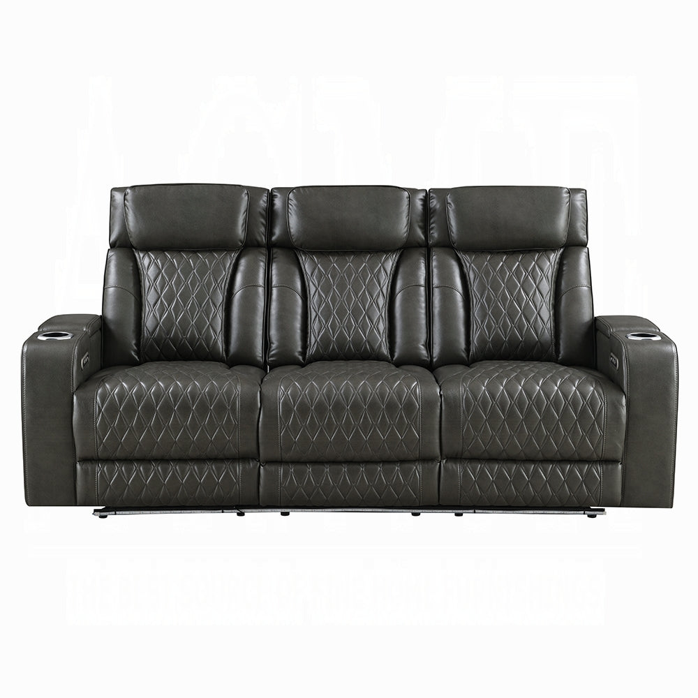 Taddeo Power Motion Gray Sofa & Loveseat
