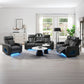 Taddeo Power Motion Gray Sofa & Loveseat