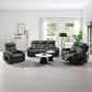 Taddeo Power Motion Gray Sofa & Loveseat