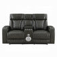 Taddeo Power Motion Gray Sofa & Loveseat