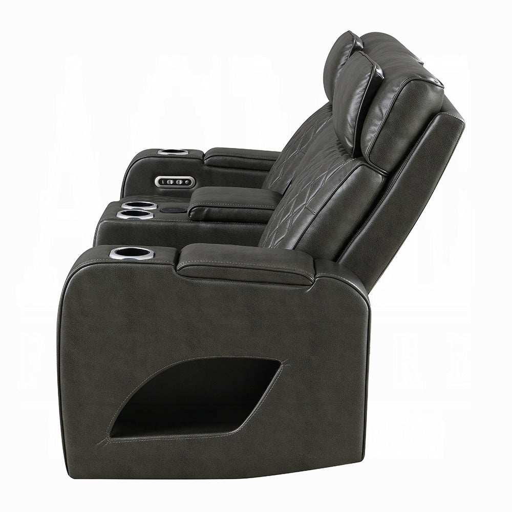 Taddeo Power Motion Gray Sofa & Loveseat