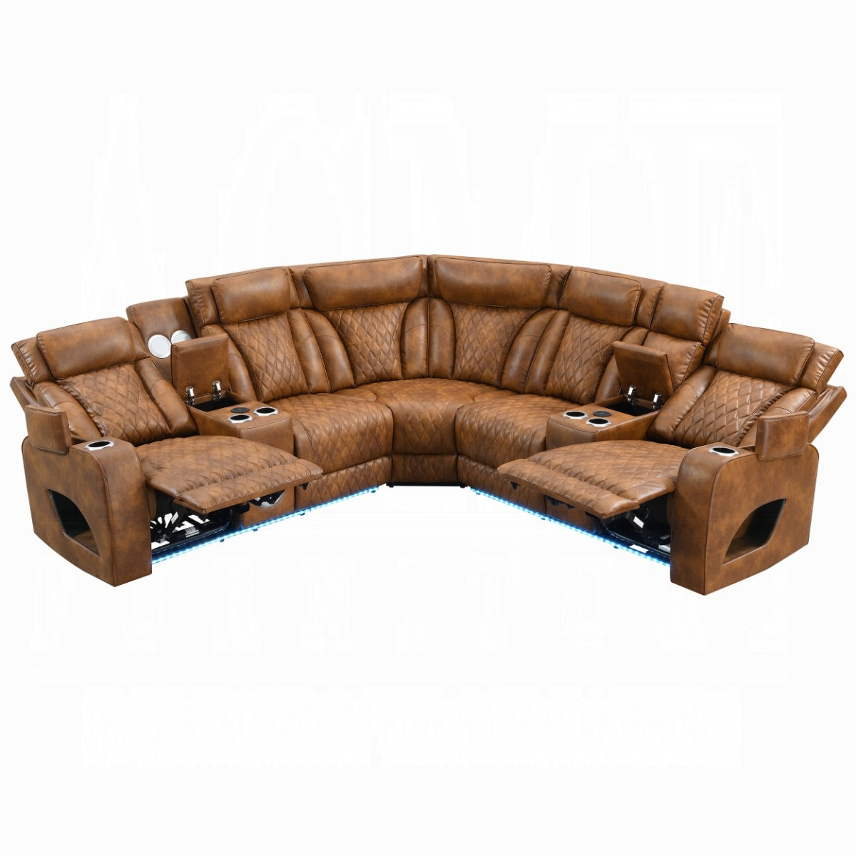 Taddeo Brown Power Motion Sectional