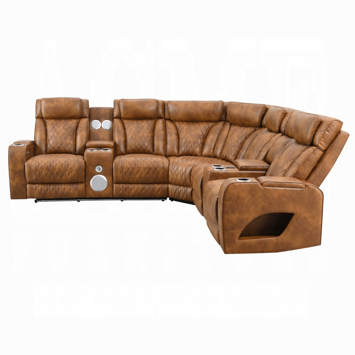 Taddeo Brown Power Motion Sectional