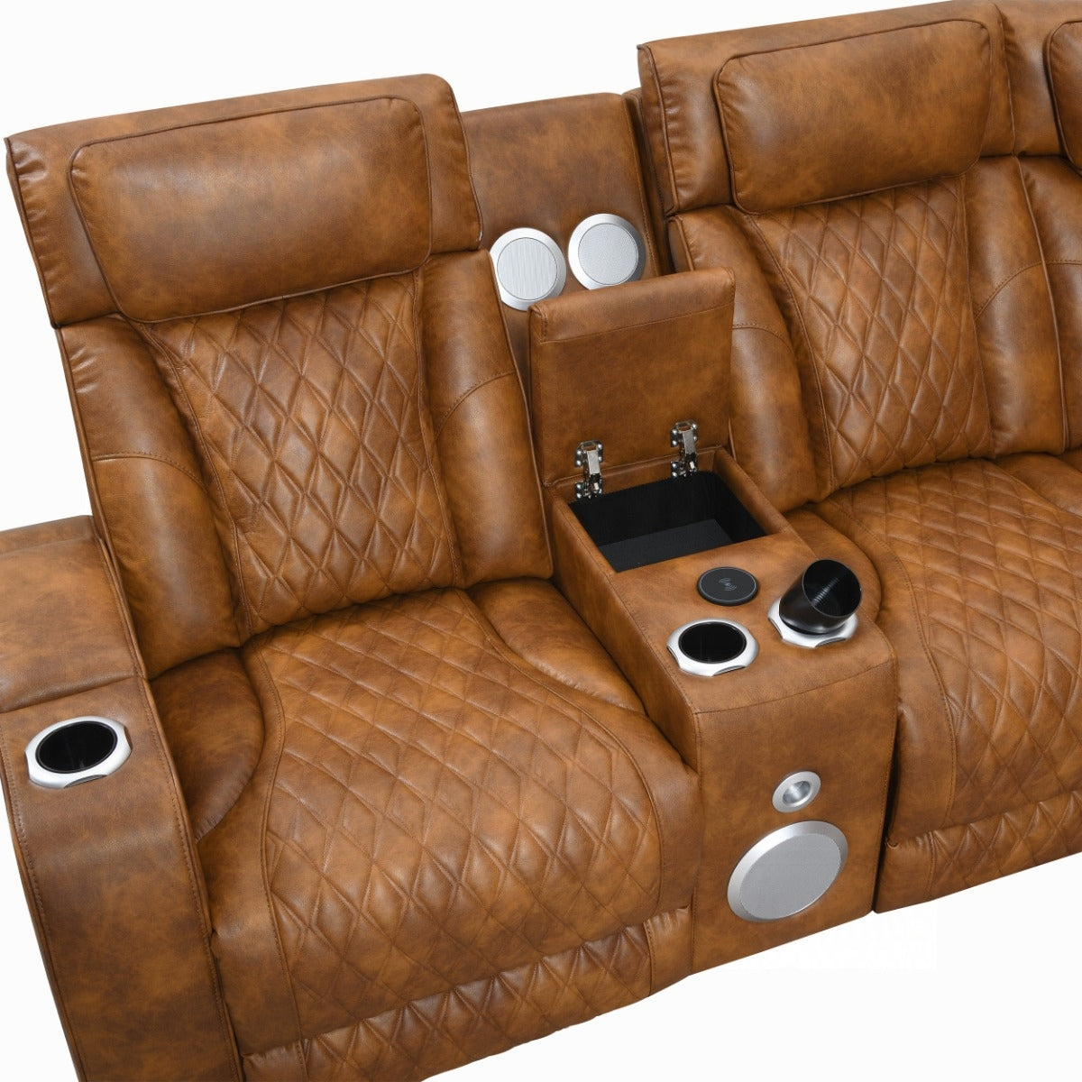 Taddeo Brown Power Motion Sectional