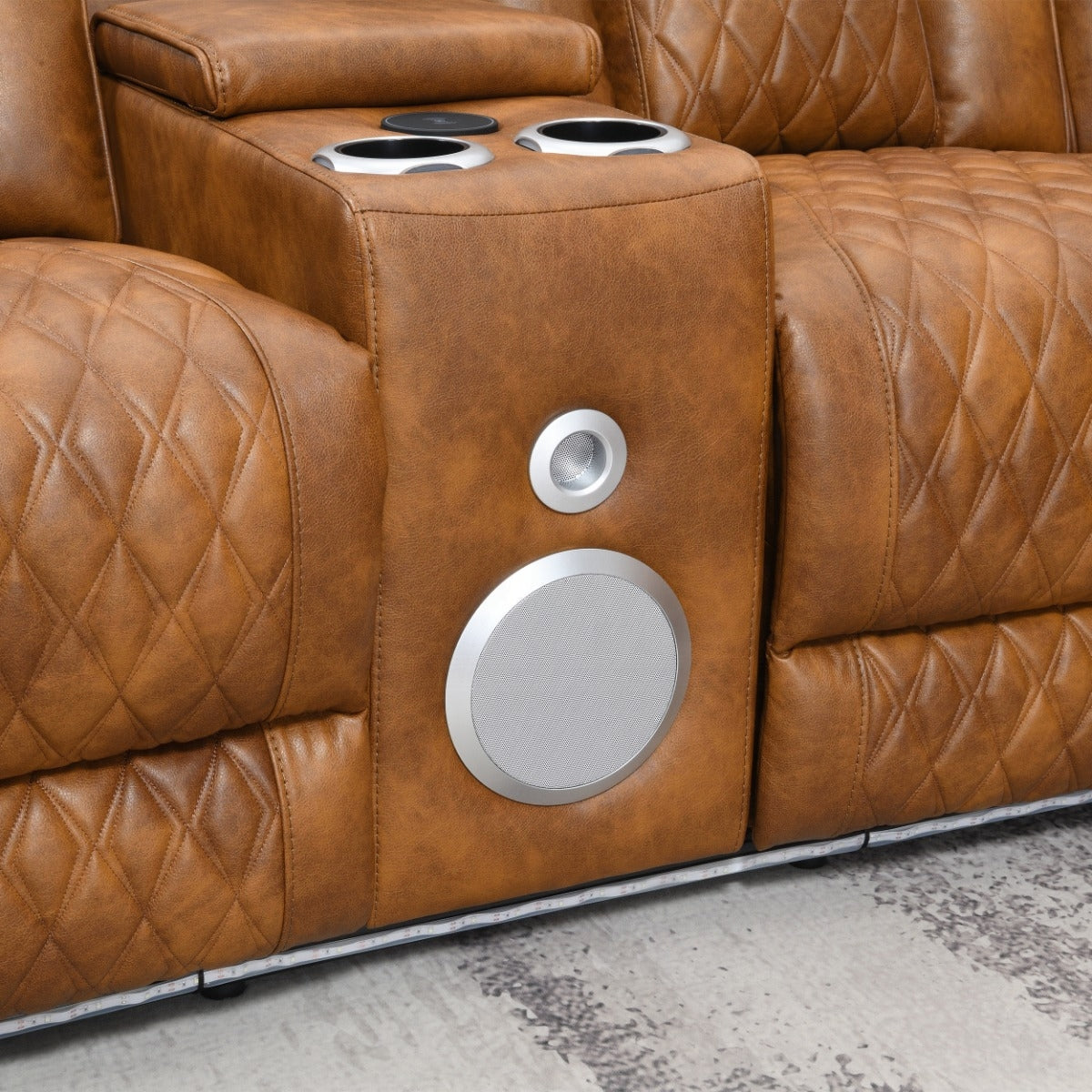 Taddeo Brown Power Motion Sectional