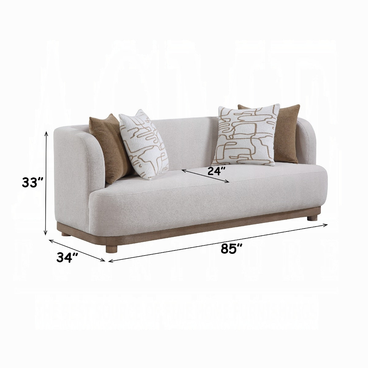 Duncan Beige Chenille 2 Pc Sofa Collection
