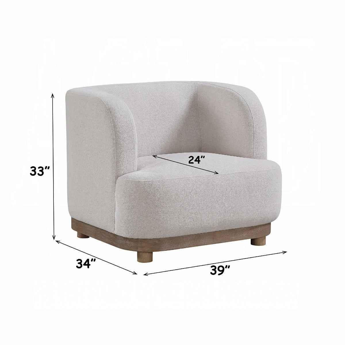 Duncan Beige Chenille Chair LV07262