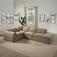 Almano Brown Chenille Modular Sectional