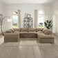 Almano Brown Chenille Modular Sectional