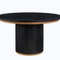 Magnolia Juego de comedor redondo negro de 5 piezas de 52"