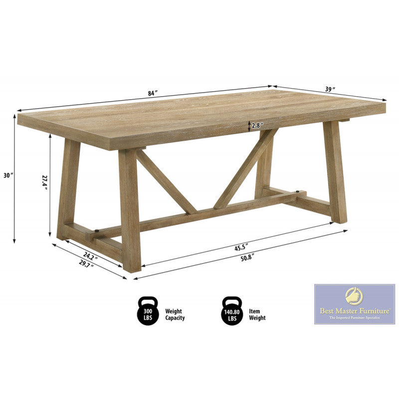 Malibu Kepler Driftwood 7 Pc Dining Set