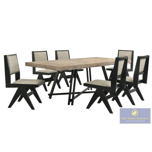 Manhattan 7 Pc White Oak Dining Set
