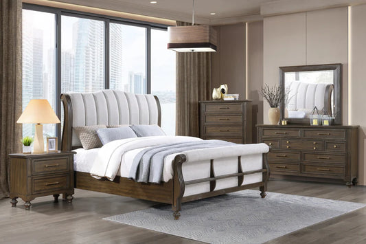 Cosmos Marina Dark Walnut 4 Pc Bedroom Collection