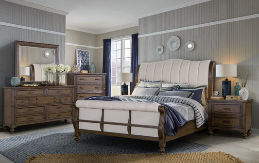 Cosmos Marina Dark Walnut 4 Pc Bedroom Collection