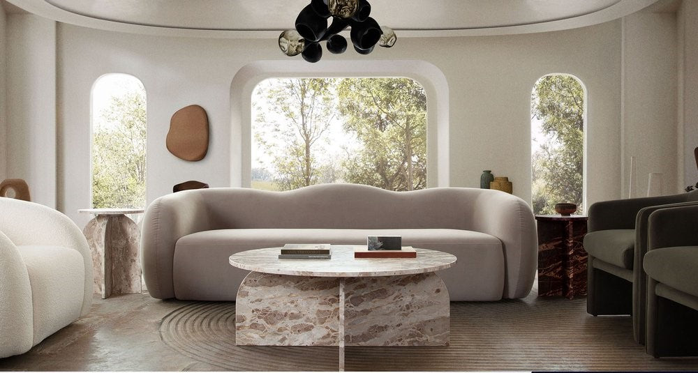 Maya Sofa Winter Mink Velvet