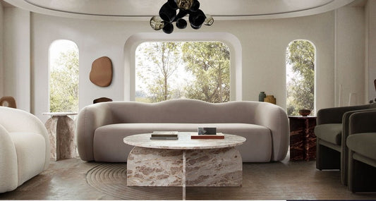 Maya Sofa Winter Mink Velvet