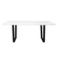 Mirage 80" White Lacquer Table by Diamond Sofa