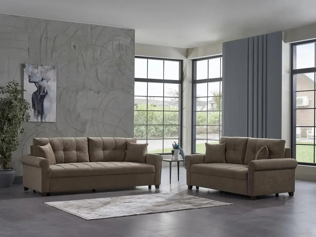 Mocca 2 Pc Sofa Sleeper - Brown or Gray