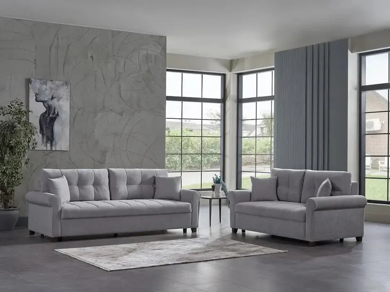 Bellona Mocca Gray 2 Pc Sofa Sleeper