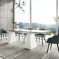 Latrobe Modern Extendable Quartz Stone & Glass Dining Set