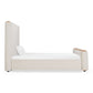 Mora Eastern King Cream Fabric Bed by VIG