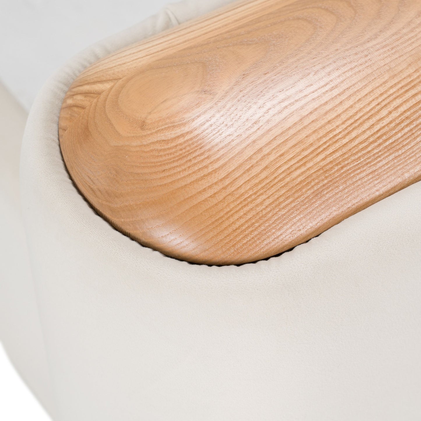 Mora Eastern King Cream Fabric Bed by VIG