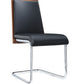 Morgan Side Chairs (Blk/Walnt) - Set of 2