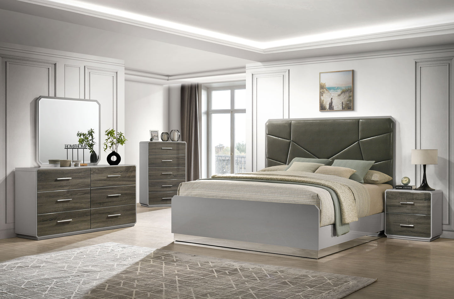 Naples King 4 Pc Bedroom Set by Cosmos