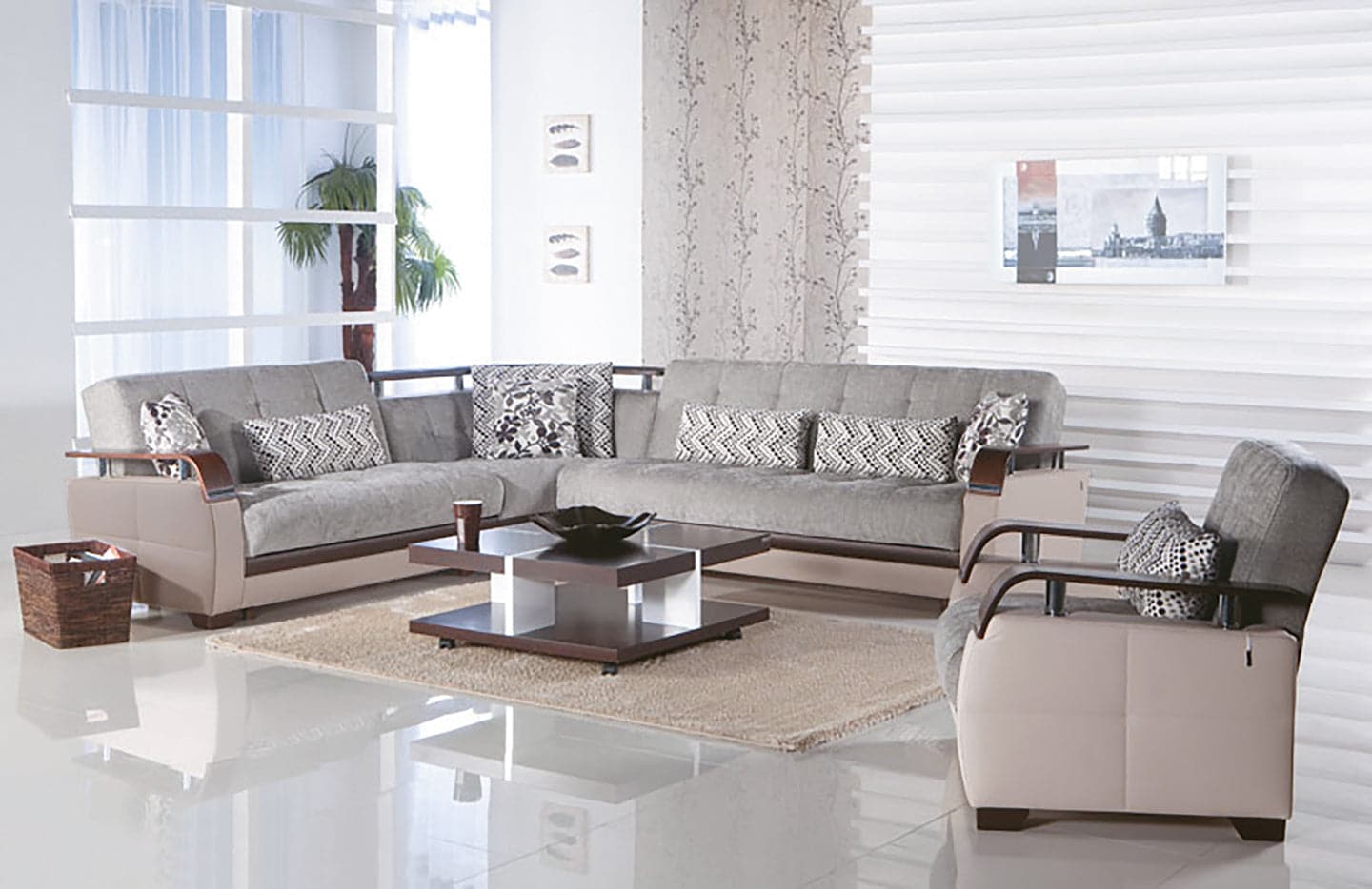 Bellona Natural Sofa Sleeper Valencia Gray