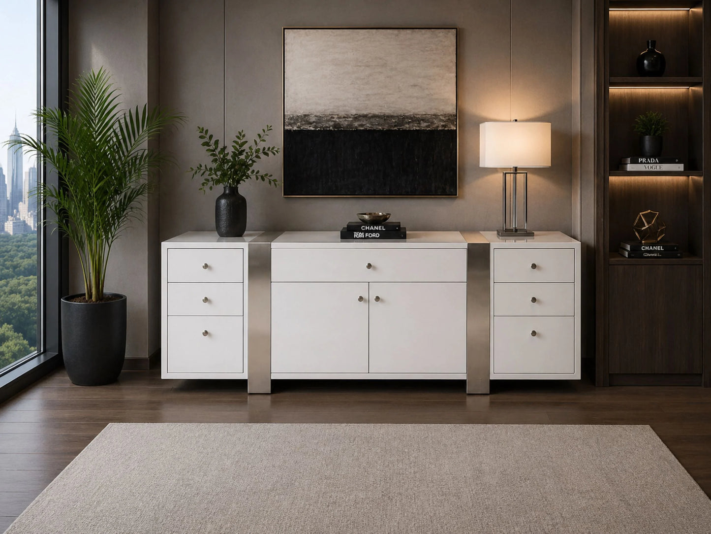 Nero White Credenza