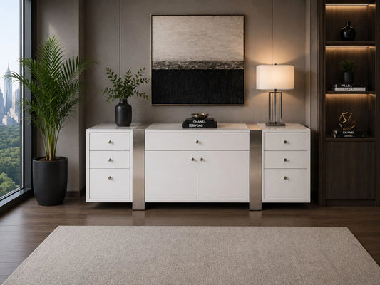 Nero White Credenza