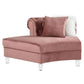 Ninagold 57360 Acme Sectional Sofa - Pink or Gray Velvet