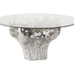 Phillips Collection Cast Root Silver Dining Table Base With Glass