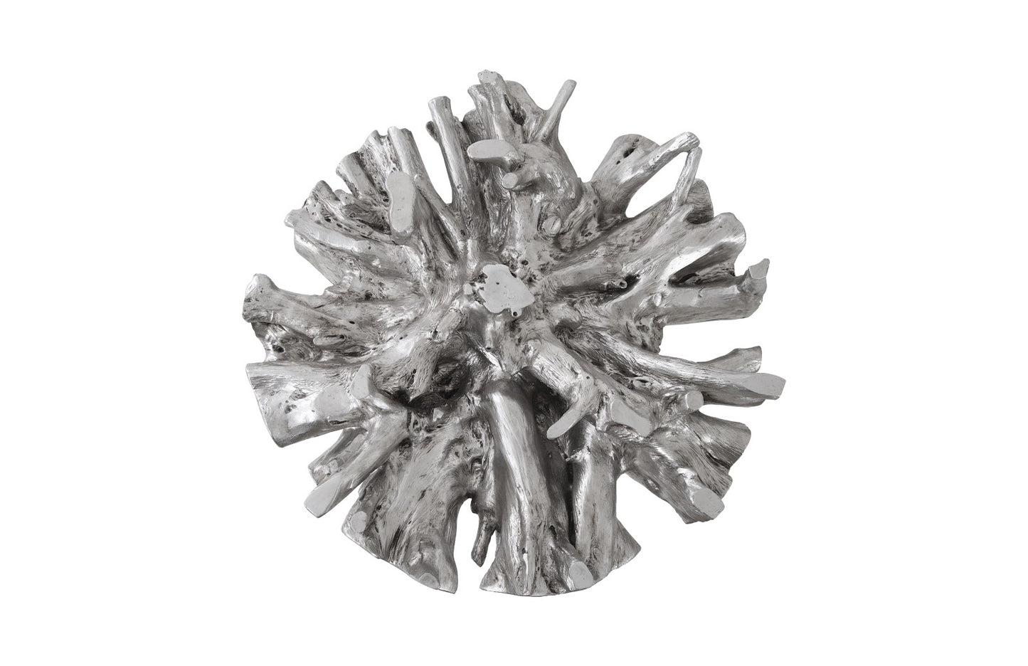 Phillips Collection Cast Root Silver Dining Table Base With Glass