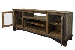 Centro de entretenimiento Loft Brown Solid Pine - Madera recuperada