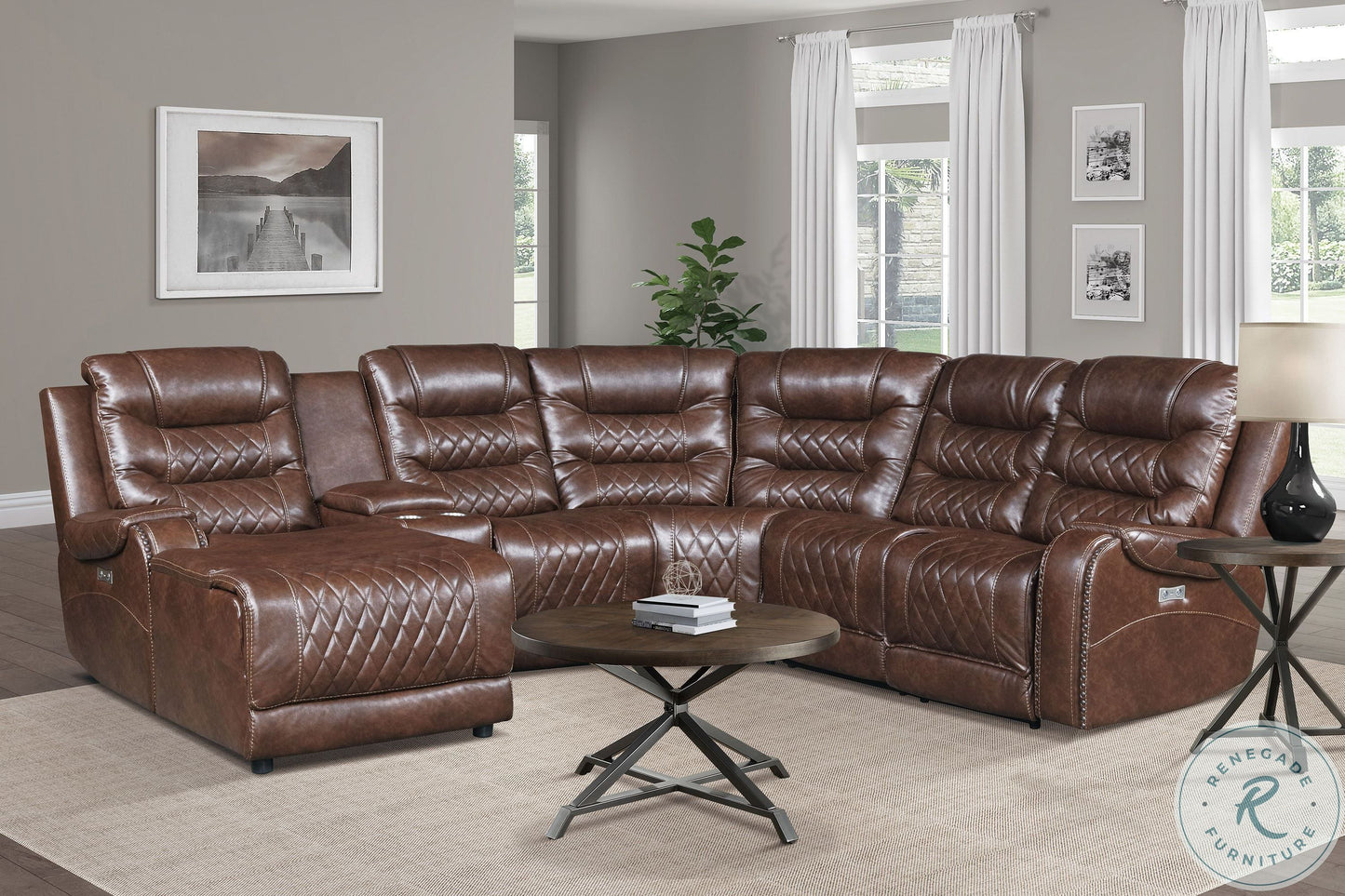Putnam 6 Pc Power Sectional - LHF Chaise