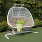 San Juan Outdoor White & Beige Hanging Chair
