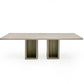 Roma Modern Travertine Rectangular Dining Table