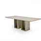 Roma Modern Travertine Rectangular Dining Table