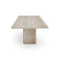 Roma Modern Travertine Rectangular Dining Table