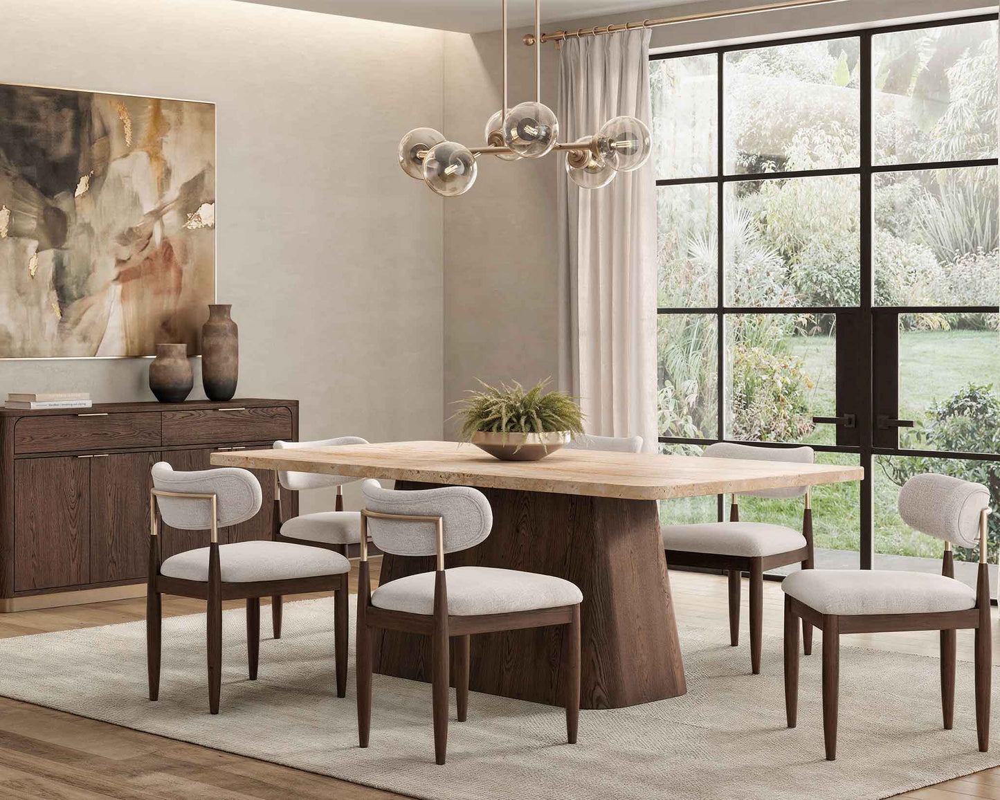 Sintra Travertine Top Dining Collection