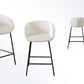 Taburete de bar Skyler Boucle marfil - Juego de 2