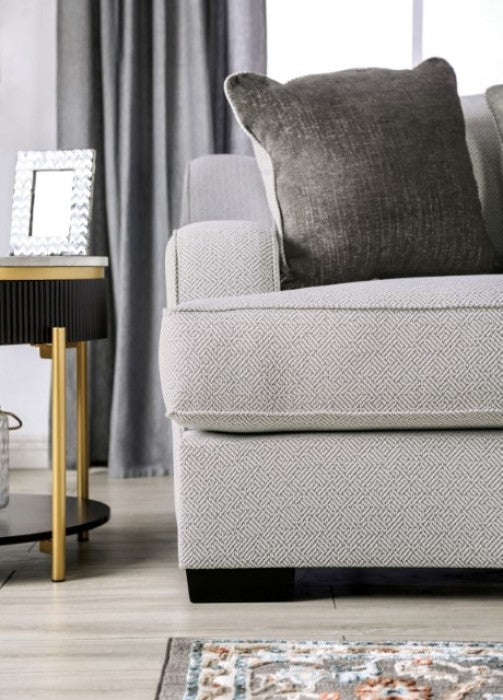 Skyline Neutral Fabric Living Room Set - Furniture of America