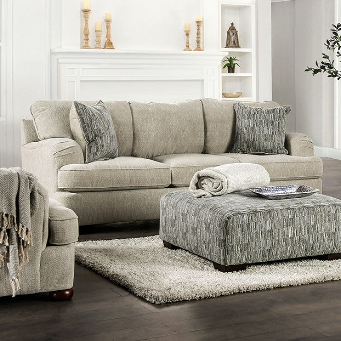 Salisbury Cream Chenille Living Room Collection