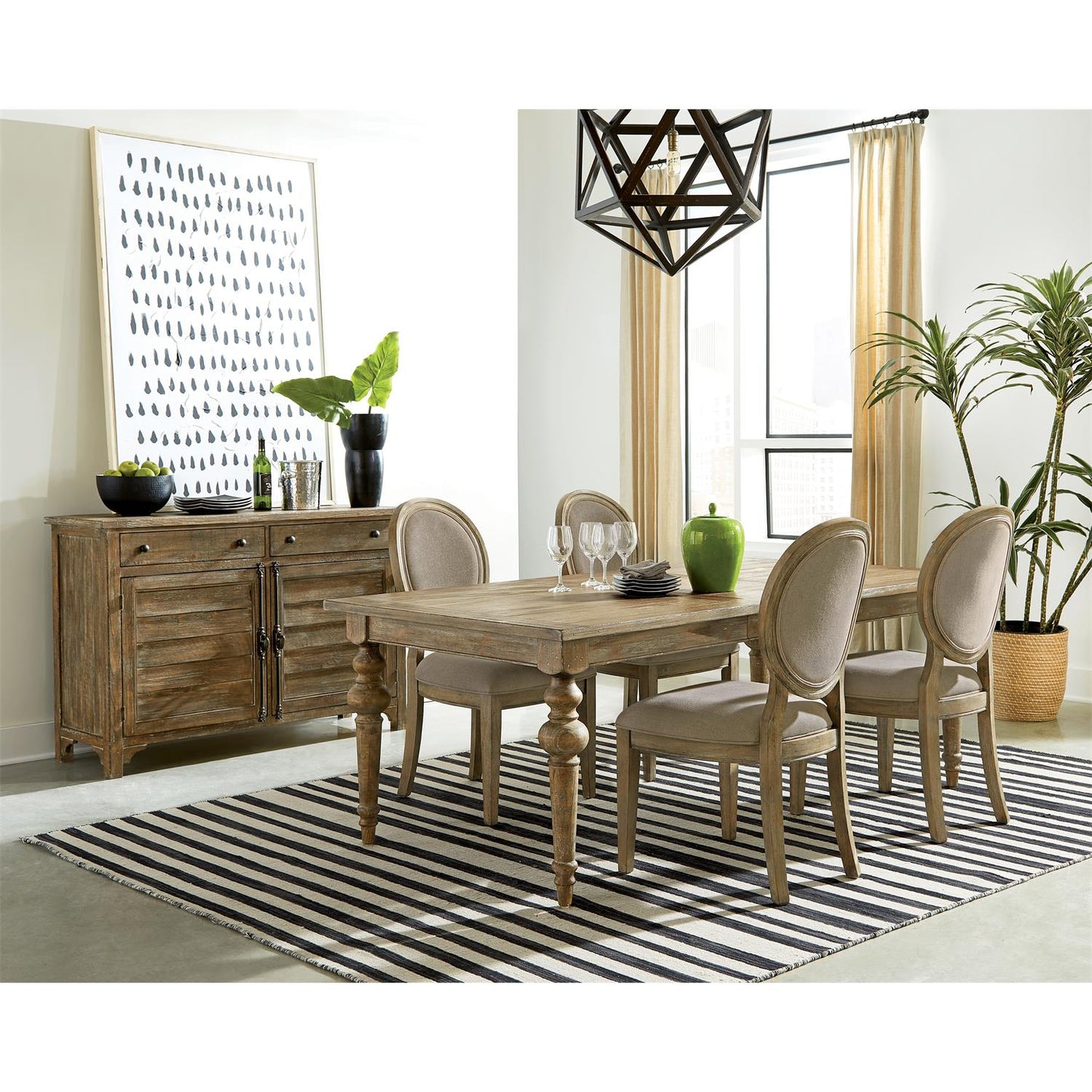 Riverside 54950 Snowy Desert Dining Set